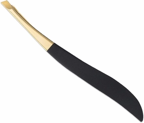 Craft Tweezers Precision 1PCs Eyebrow Tweezer Golden Head Slanted Stainless Steel Tweezer Trimmer Eyelash Clip Face Hair Removal Cosmetic Makeup Tools Tweezers for Crafting(A)