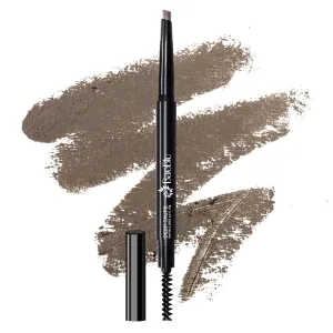 Cruelty Free Retractable Eyebrow Crayon, Vegan Non-Toxic Long Wear Brow Definer With Brush, Deep Taupe Pen