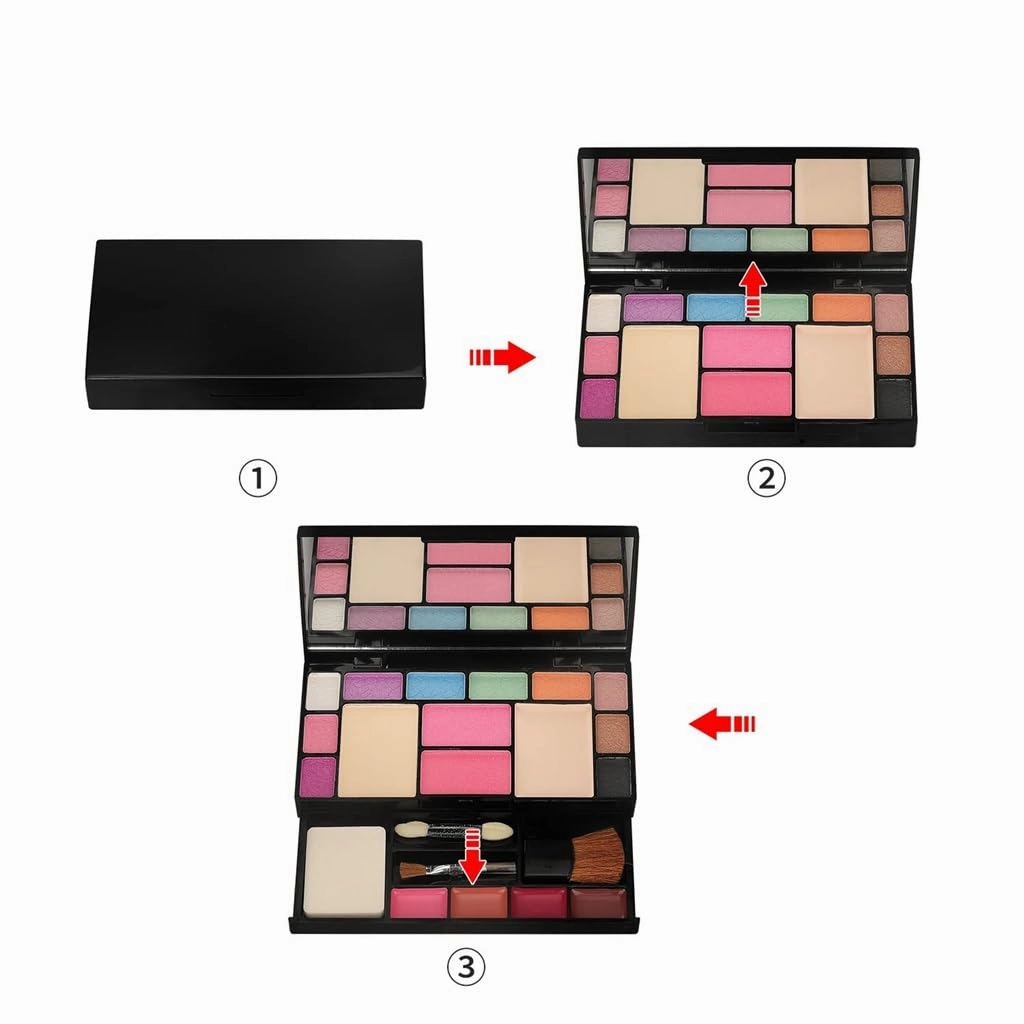 CSCDD 18 Color Makeup Set with Brush Including Eye Shadow Lip Gloss Eyebrow Powder Gift Set