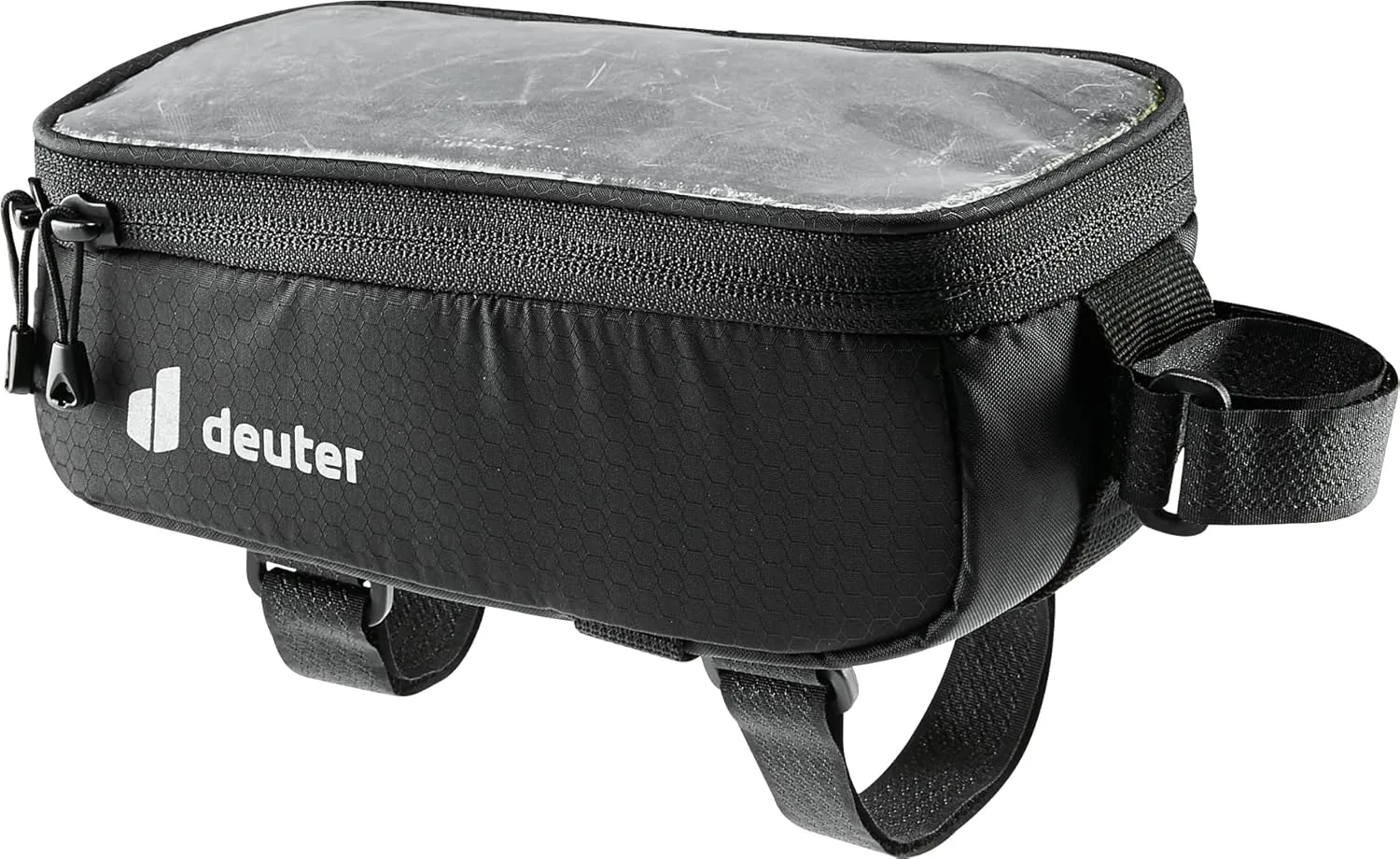 Deuter Phone Bag 0.7, Front Bike Frame Storage & Cell Phone Holder Bag, Touchscreen Compatible Bike Accessory Mount for Road & Gravel Biking - Black