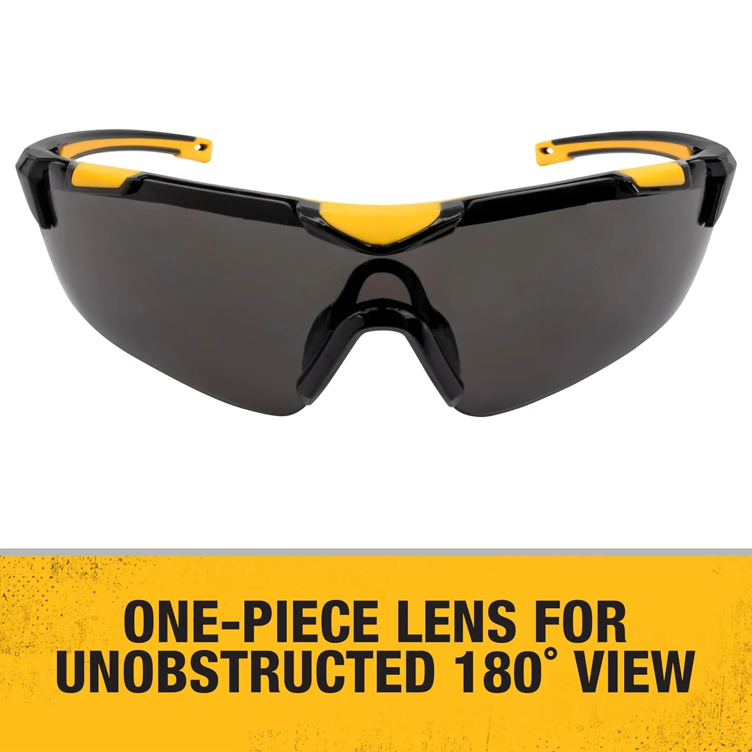 DEWALT DPG110 Chisel Unisex Trim-Fit Half Frame Protective Eyewear, Black Frame Smoke Lens