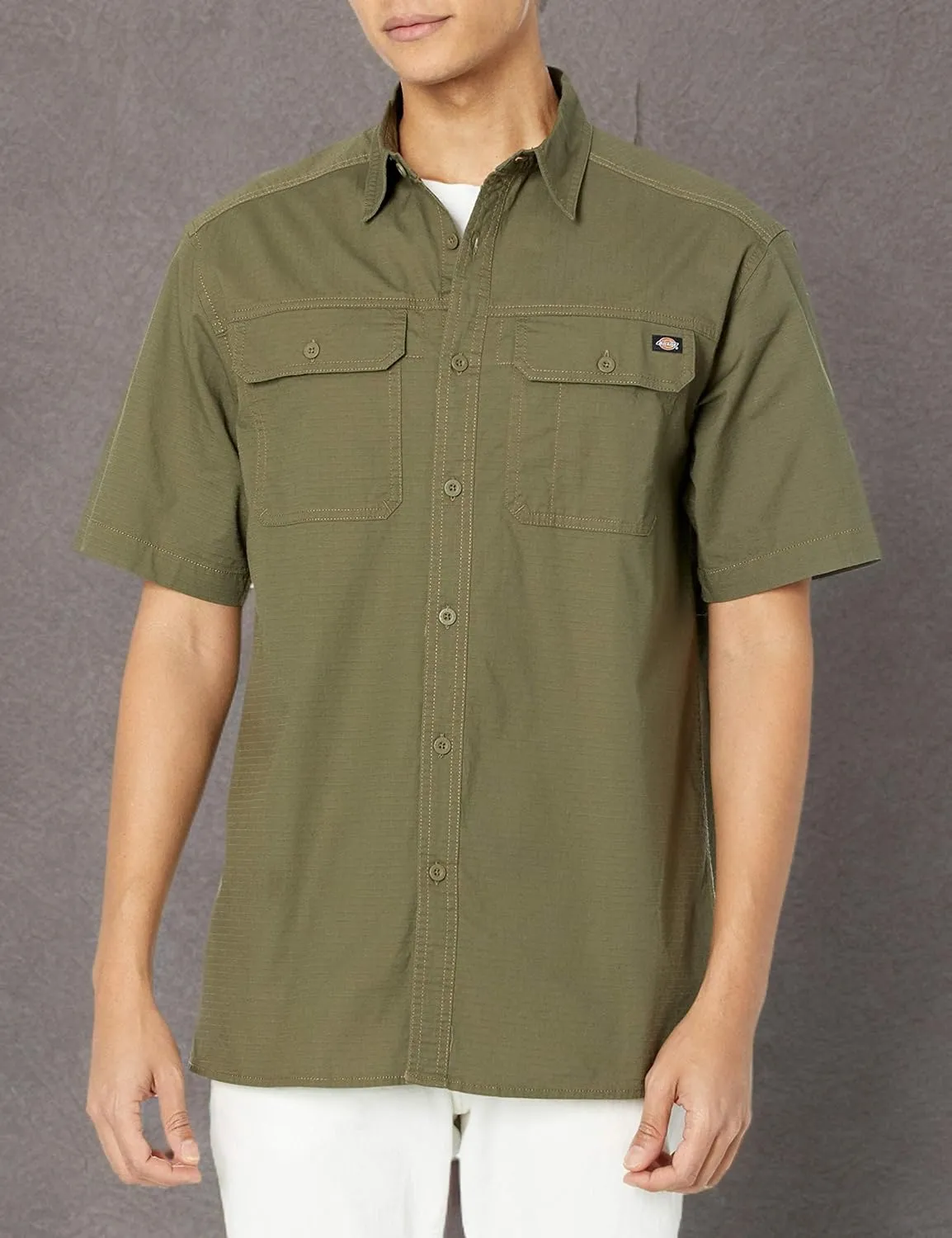 Dickies Men's Short Sleeve Ripstop Work Shirt