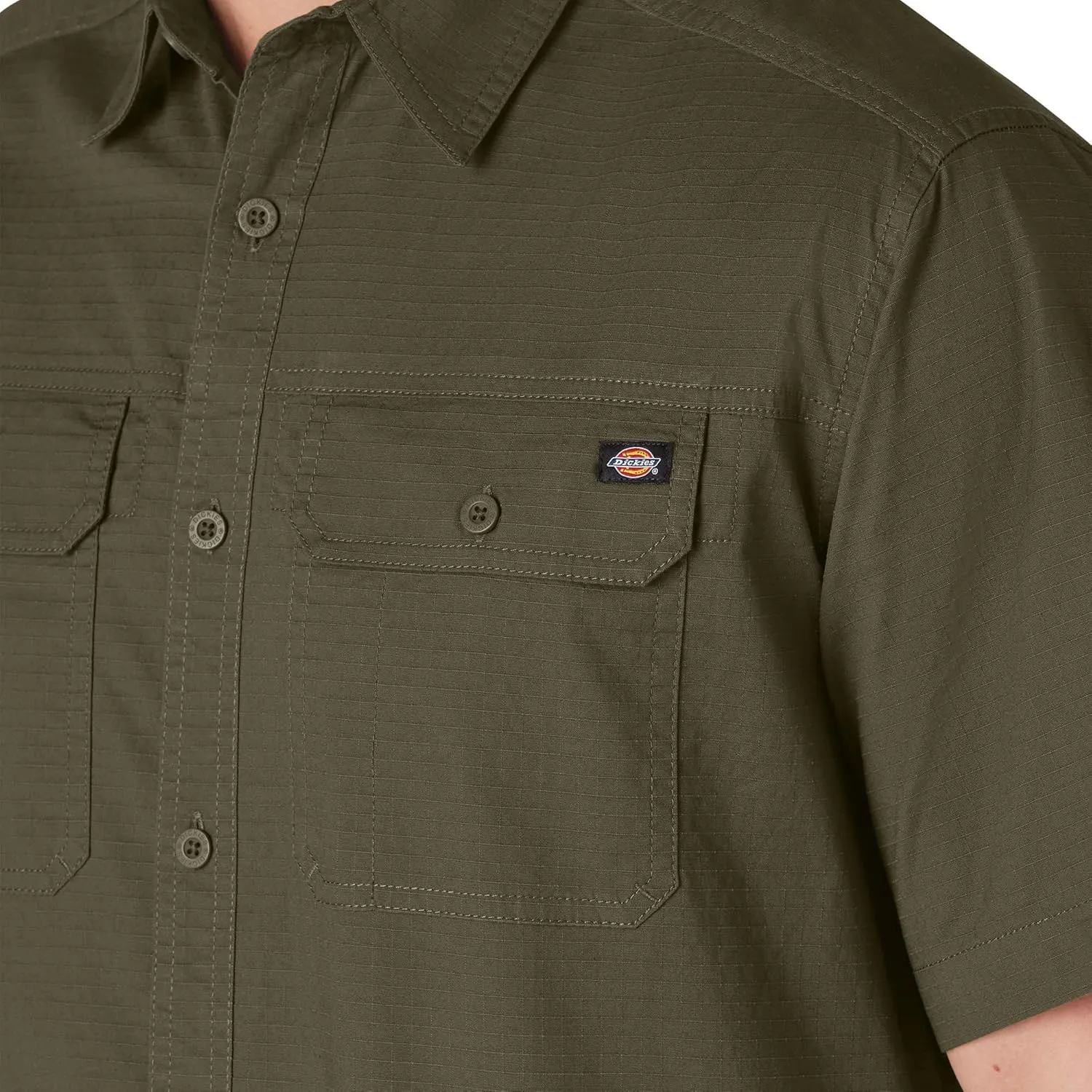 Dickies Men's Short Sleeve Ripstop Work Shirt