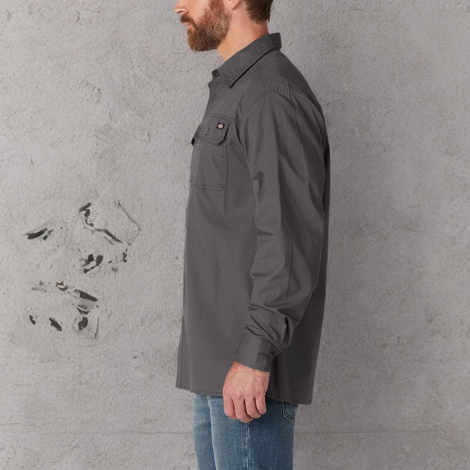 Dickies Men's Flex Denim Long Sleeve Shirt