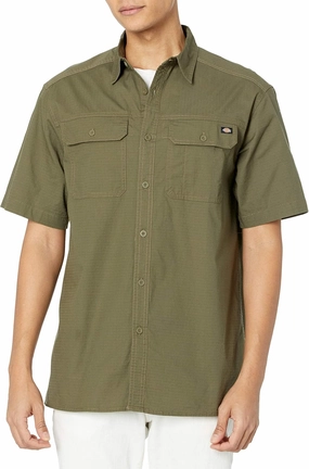 Dickies Men's Short Sleeve Ripstop Work Shirt