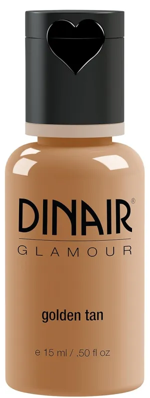 Dinair Airbrush Makeup Foundation | Golden Tan | GLAMOUR: Natural, Light coverage, Matte 1/2 oz.