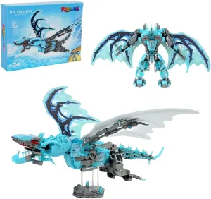Dinosaur Toys for Kids Age 7 8 9 10 11 12 Years Old, Large Ice Dragon and Mech Sets Gift for Boys