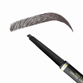 Divinely Defined Precision Eyebrow Pencil & Brush | THICK Grey | Precision Tip & Spoolie for Shaping Perfect Brows