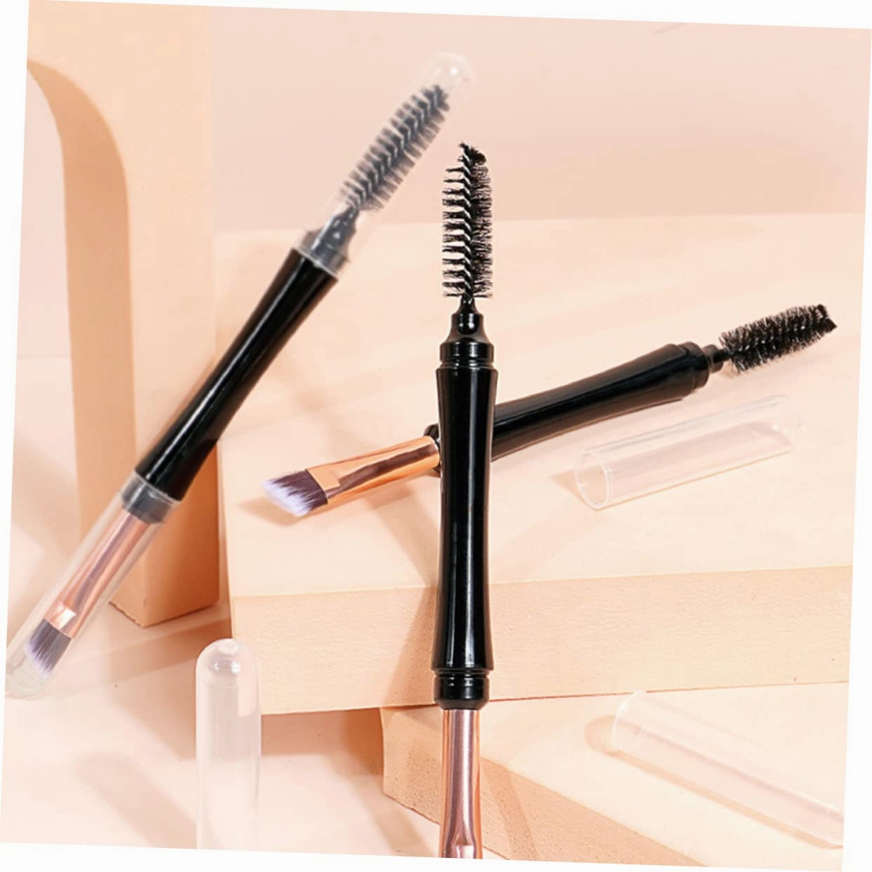 DOITOOL 2sets Eyebrow Makeup Brush Dual Head for Precision for Beauty Needs 10pcs*2