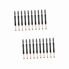 DOITOOL 2sets Eyebrow Makeup Brush Dual Head for Precision for Beauty Needs 10pcs*2