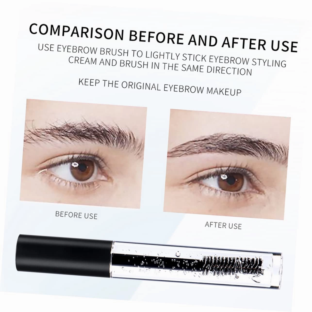 DOITOOL 6pcs Clear Eyebrow Setting Gel Sweat Brow Fixing Liquid for Women Formula Easy Application Delicate Brush for Eyebrow Makeup