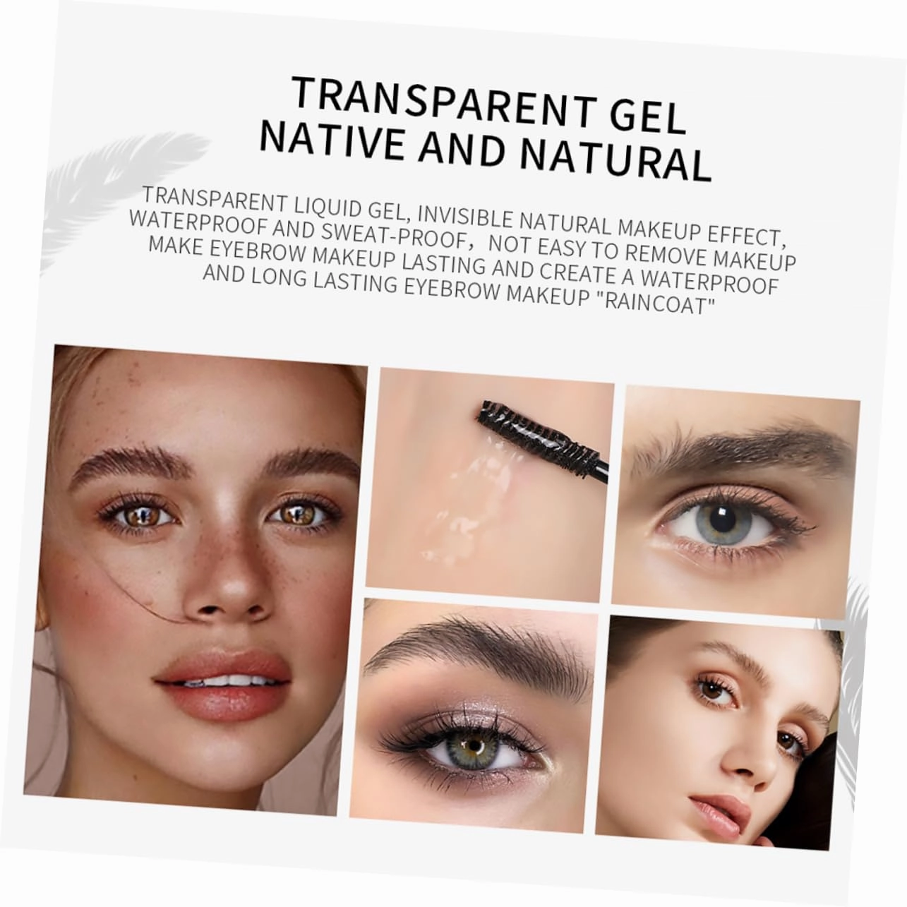 DOITOOL 6pcs Clear Eyebrow Setting Gel Sweat Brow Fixing Liquid for Women Formula Easy Application Delicate Brush for Eyebrow Makeup