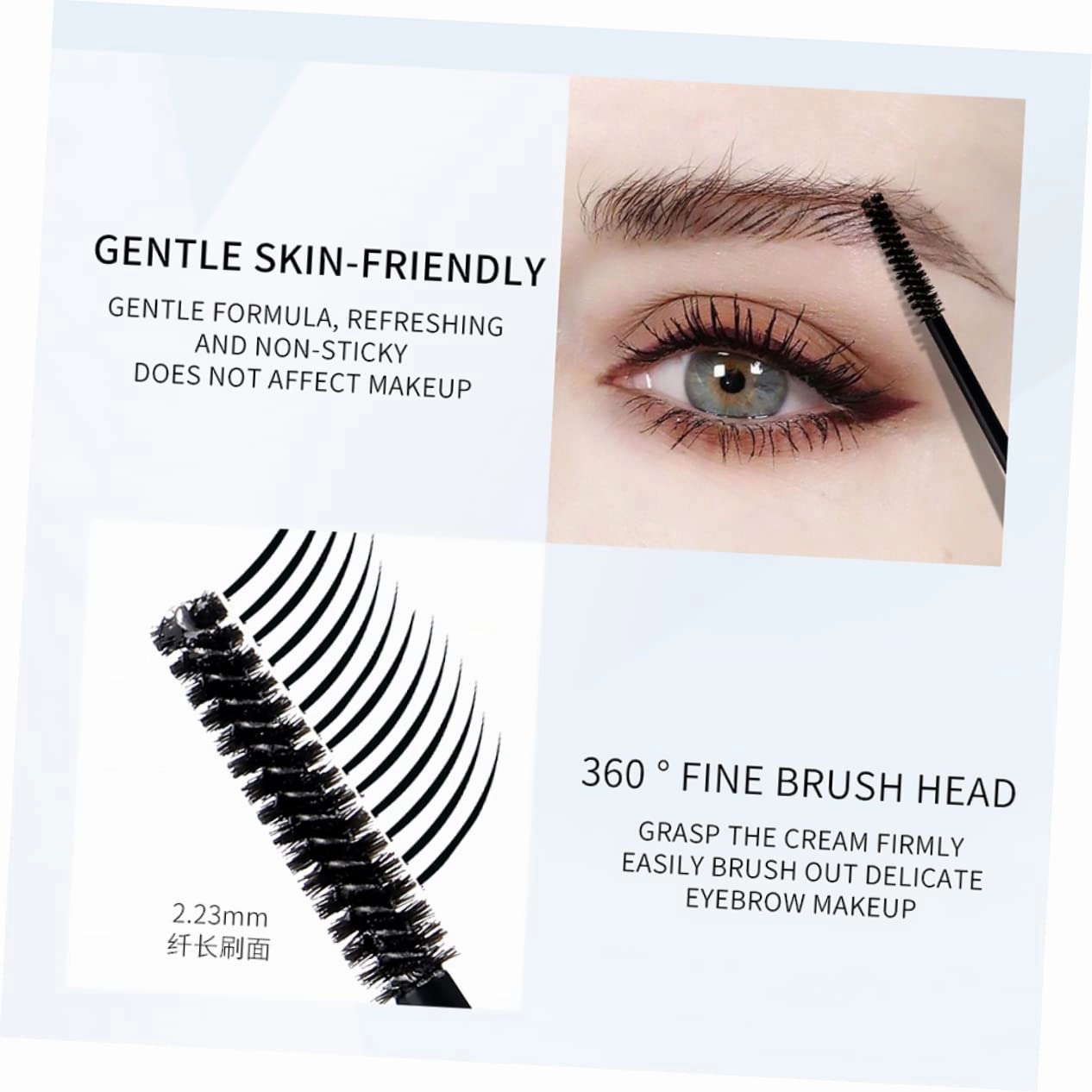 DOITOOL 6pcs Clear Eyebrow Setting Gel Sweat Brow Fixing Liquid for Women Formula Easy Application Delicate Brush for Eyebrow Makeup