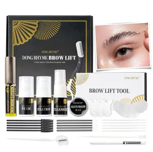 DONG RHYME Brow Lamination Kit, Professional Eyebrow Lamination Kit, Semi-Permanent Brow Lift Kit, Long Lasting 6-8 Weeks Bushy & Full Brows Easy to Use Eyebrow Lift Kit at Home DIY