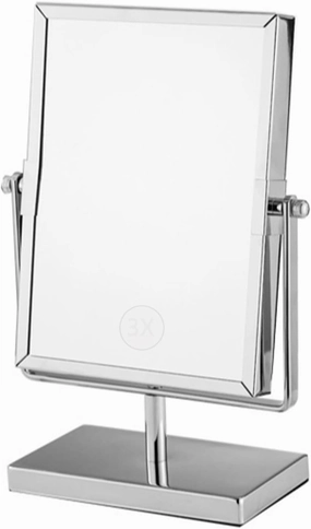 Double Face Rectangular Magnification Makeup Mirror,Desk Mirror Makeup Vanity Mirror Adjustable Double Sided Desktop Mirror 2X/3X Magnification Table Mirror Standing Mirror for Bedroom Dresser