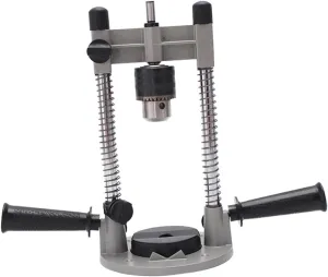 Drill Press Stand, Multi Angle Drill Guide Attachment with 8mm Chuck, 45 Degree Adjustable Angle Drill Holder for 1/2in 1/4in or 3/8in Drills