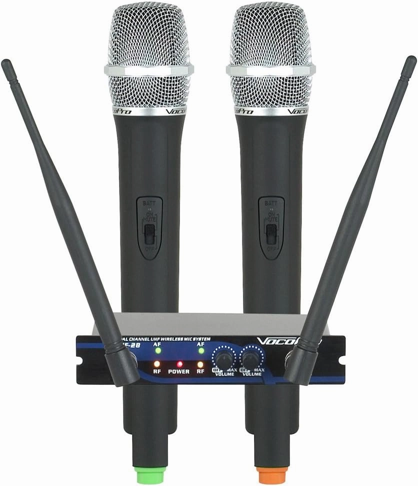 Dual Channel UHF Wireless Mic System, Frequency Sets: M, N