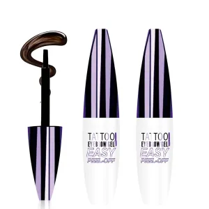 Easy Peel off Eyebrow Tint, Tattoo Eyebrow Gel Easy Peel off for Women, Longwear Waterproof Tinted Brow Gel, Transfer-Proof Eyebrows Gels Waterproof for All Skin Types (01#)