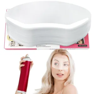 EBANKU 300 Pcs Shower Face Eye Shield Visor, Plastic Shower Shield Visor Eye Protector Makeup Protective Eyebrow Shower Visors for Adults Showering Haircut Hairspray