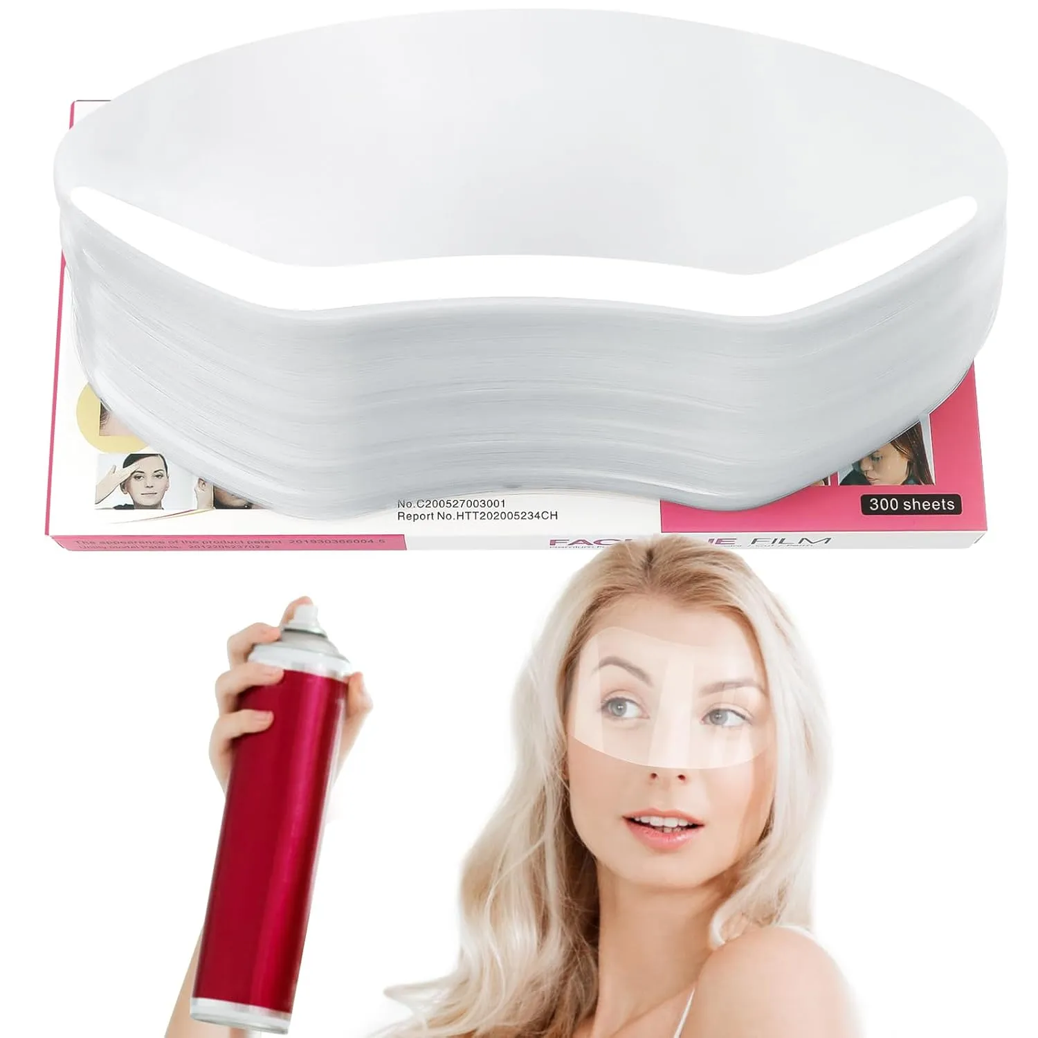 EBANKU 300 Pcs Shower Face Eye Shield Visor, Plastic Shower Shield Visor Eye Protector Makeup Protective Eyebrow Shower Visors for Adults Showering Haircut Hairspray