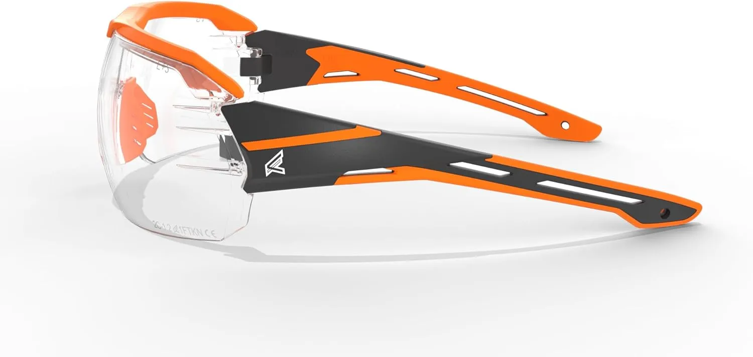 EDGE Eyewear Kabru: Z87 Safety Glasses for Men, Clear or Tinted Anti-Fog Safety Glasses Protective Eyewear with Secure Fit
