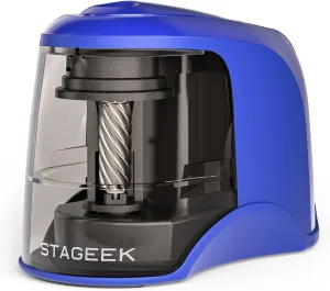 Electric Pencil Sharpener, Plug in or USB/Battery Operated. Works for No.2/Colored Pencils (6-8mm). Ideal for School Classroom Office Home, Blue