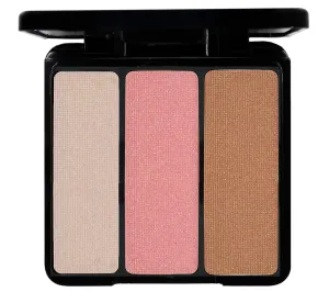 EVE PEARL Blush Trio Blush Palette Everyday Natural Looking Long Lasting Makeup Vitamin E Skincare- Bronzing Highlighter