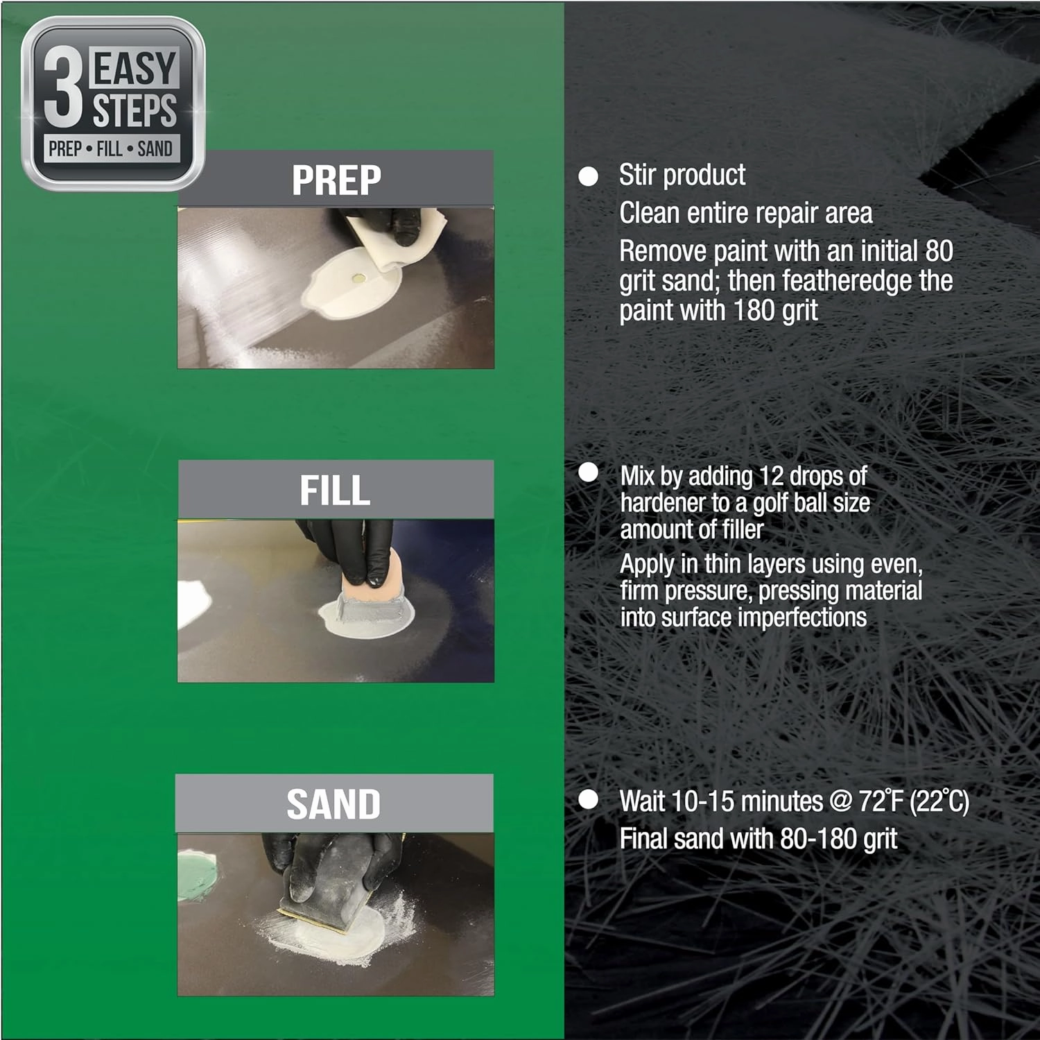 Evercoat Body Shop 105013 Metal Reinforced Filler for Repairing Rust and Holes in Aluminum & Galvanized Steel, Corrosion Resistance & Longevity, Easy Mix Hardener Included 13 Fl Oz.