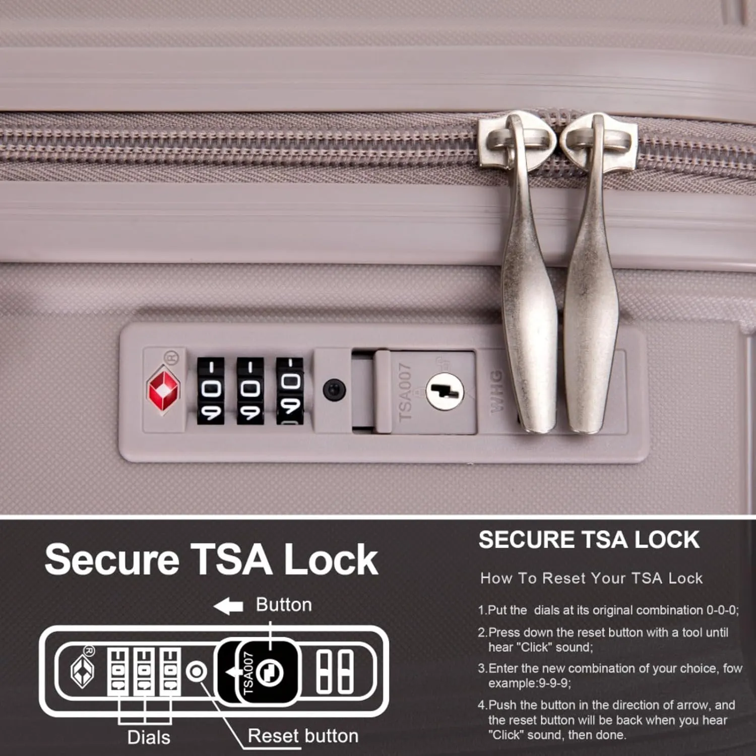 Expandable Hardshell Suitcase Double Spinner Wheels PP Luggage Sets Lightweight Durable Suitcase with TSA Lock,3-Piece Set (20/24/28),Black-NEW SKU W284P197041/W284P197039 (Greige   Polypropylene-1)