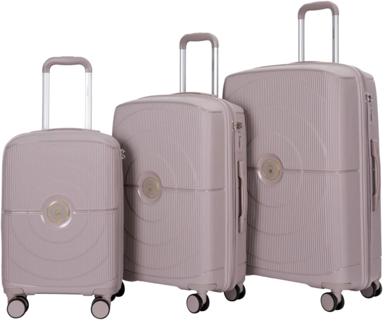 Expandable Hardshell Suitcase Double Spinner Wheels PP Luggage Sets Lightweight Durable Suitcase with TSA Lock,3-Piece Set (20/24/28),Black-NEW SKU W284P197041/W284P197039 (Greige   Polypropylene-1)