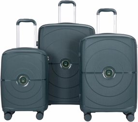 Expandable Hardshell Suitcase Double Spinner Wheels PP Luggage Sets Lightweight Durable Suitcase with TSA Lock,3-Piece Set (20/24/28),Black-NEW SKU W284P197041/W284P197039 (Green   Polypropylene-1)