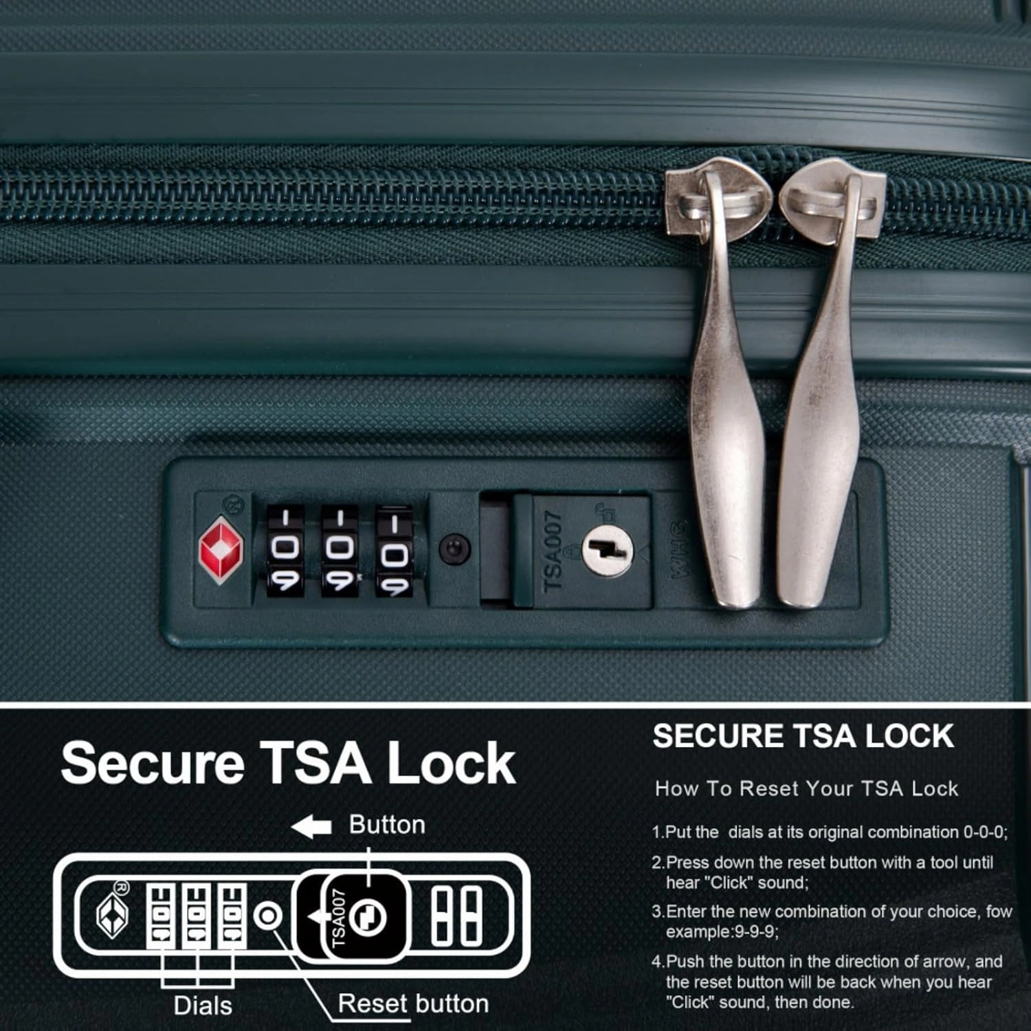 Expandable Hardshell Suitcase Double Spinner Wheels PP Luggage Sets Lightweight Durable Suitcase with TSA Lock,3-Piece Set (20/24/28),Black-NEW SKU W284P197041/W284P197039 (Green   Polypropylene-1)