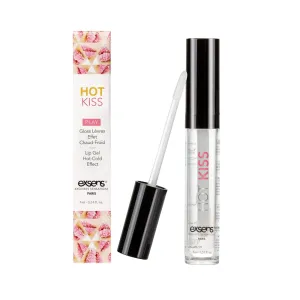EXSENS Strawberry Hot Kiss Lip Gloss, Warm Buzzing and Cool Tingling Sensation, Strawberry Flavored Clear Lip Gloss, for Date Night, Women, 7 ml (0.24 fl. oz), 1 count
