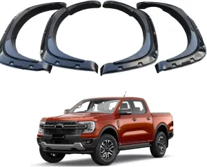 Exterior Accessories Wheel Eyebrow Mud Flap Splash Arch Guard Car Fender Flares Compatible with Ranger T9 2022 2023