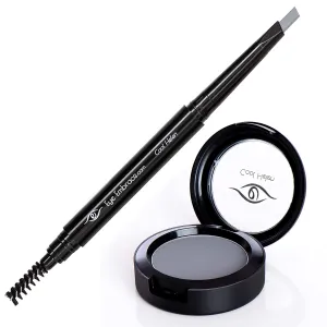 Eye Embrace Cool Helen Light Gray Eyebrow Pencil and Powder Bundle
