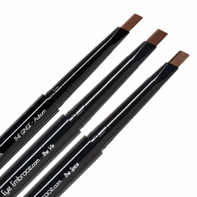 Eye Embrace Auburn Red Eyebrow Pencils Bundle - The Ginge, The Vix, and The Spice (Waterproof, Double-Ended Automatic Angled Tip & Spoolie Brush, Cruelty-Free)