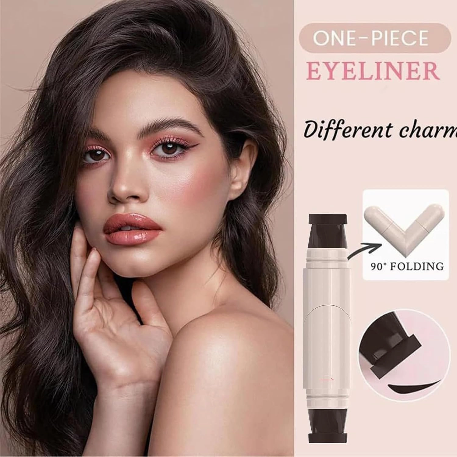 Eye Liner Stamp Tool,Eye Shape Stencil | Double-Side Waterproof Smudge-proof Long Lasting Liner Pencil Pen Applicator for Women Makeup