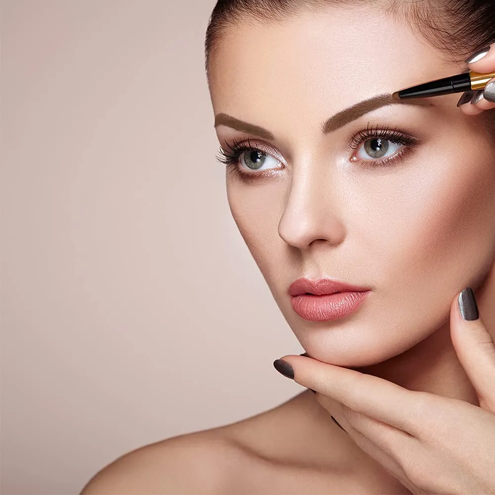 Eyebrow Definer Pencil | Fill in Draw Fine Lines and add volume to your Brows | Long Lasting and Waterproof | Precision Smart Double Ended Design | Mela Beauty Studio Professional Makeup (Ebony)