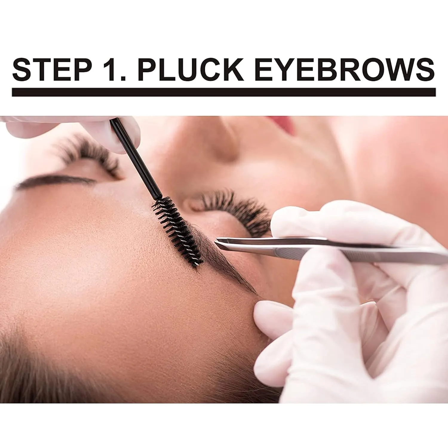 Eyebrow Extensions Kit with 2 Trays of Mink Eyebrows in Blonde/Light Brown, Comes on Mixed Length Trays 5-8 Mm Mix by Kc Republic (Light Brown)