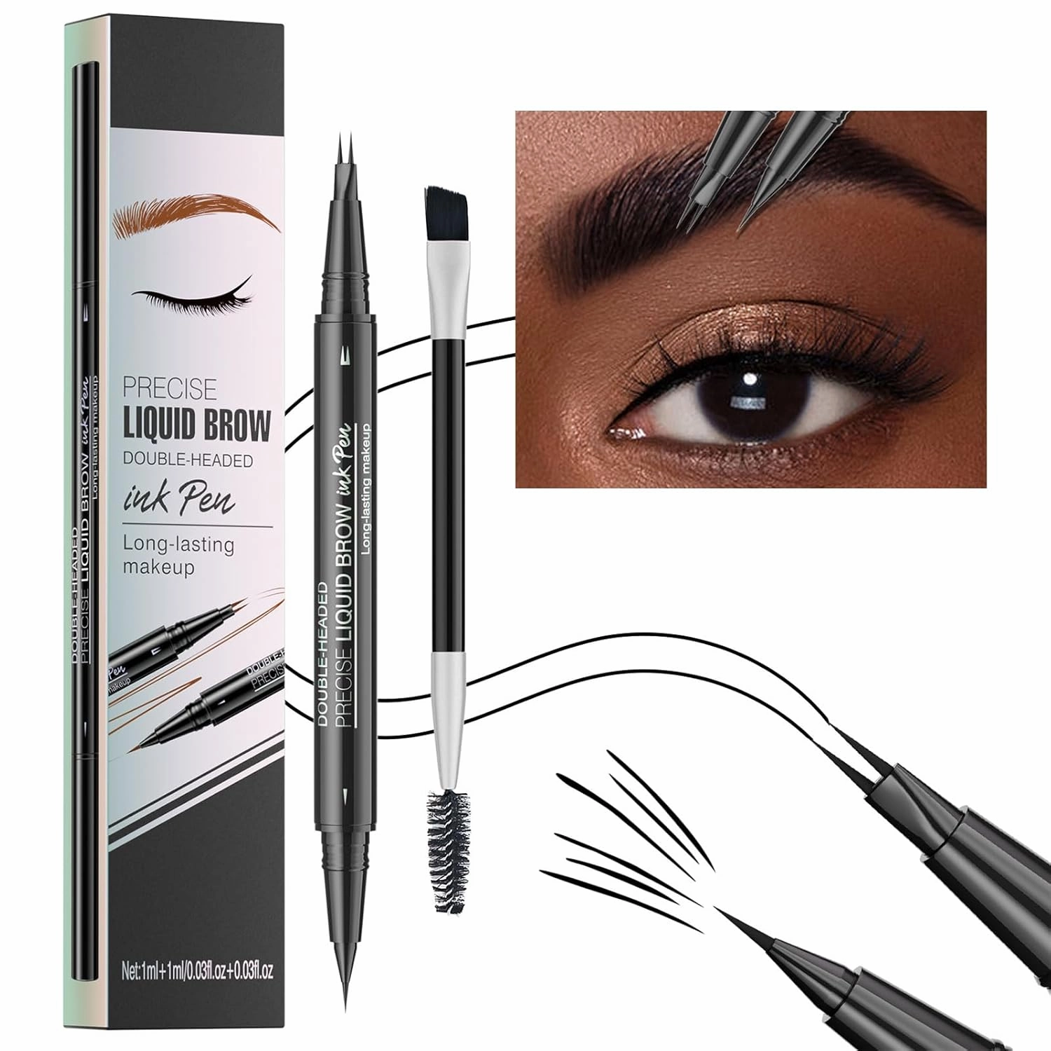 Eyebrow Enhancing Set With Smudgeproof Pencil And Gentle Brush For Fashion Brows Daily Brow Shaping