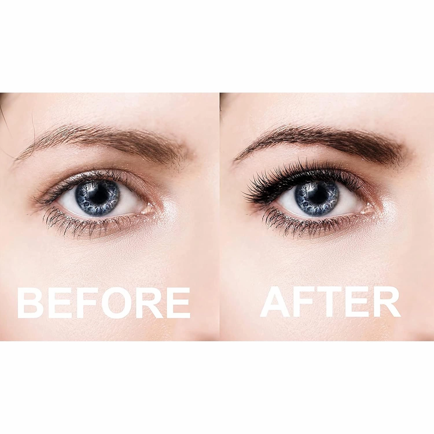 Eyebrow Extensions Kit with 2 Trays of Mink False Eyebrows in Black, Eyebrow Extension Glue Clear & Extension Tweezers, Comes on Mixed Length Trays 5-8 mm Mix (Black 2-Pack Tray, Tweezer)