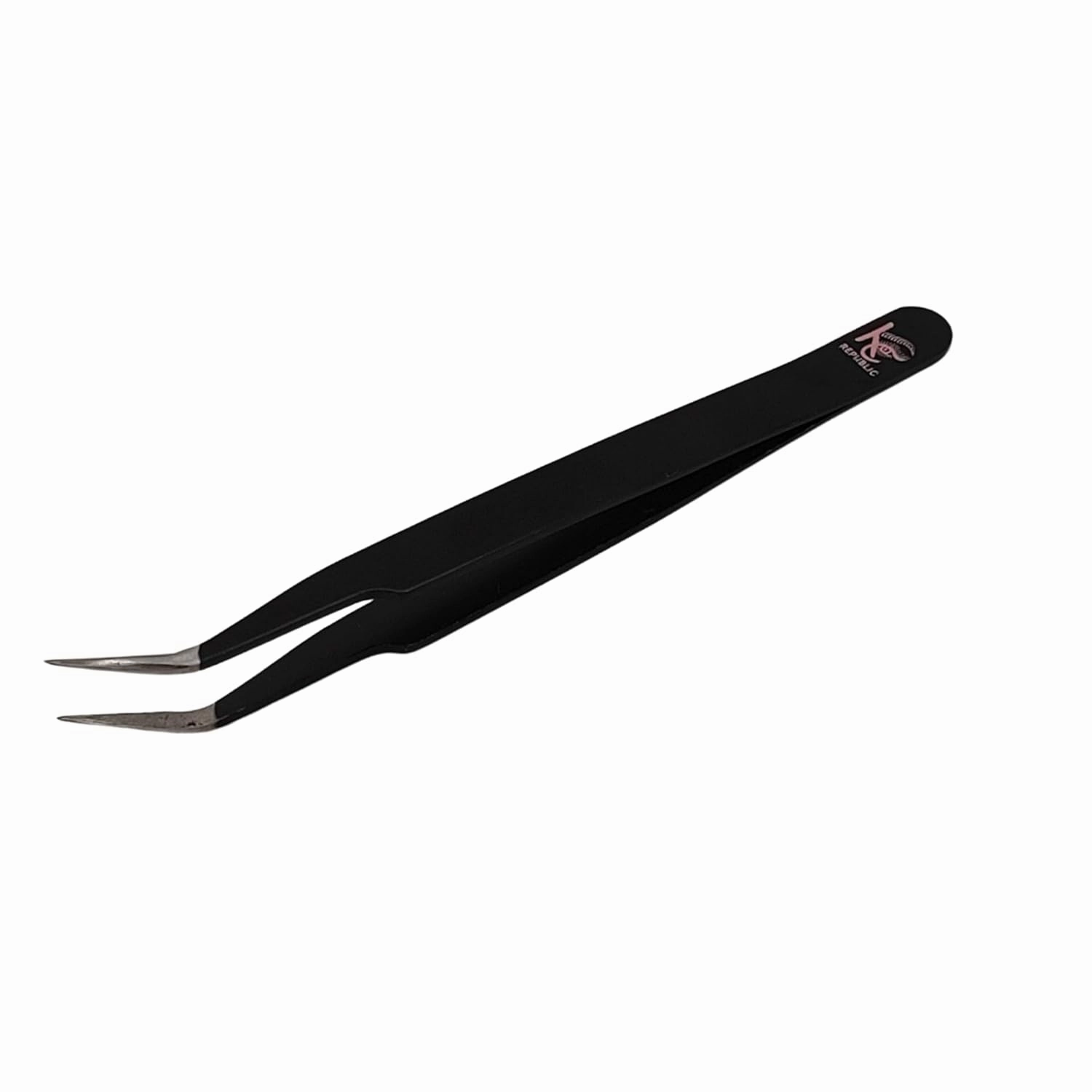 Eyebrow Extensions Kit with 2 Trays of Mink False Eyebrows in Black, Eyebrow Extension Glue Clear & Extension Tweezers, Comes on Mixed Length Trays 5-8 mm Mix (Black 2-Pack Tray, Tweezer)