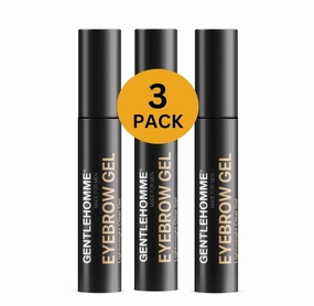 Eyebrow Gel - Men’s Clear Brow Gel - Long-Lasting Invisible Hold - Shape, Define, Hold & Set Eyebrows - Liquid Gel & Brush Applicator - Use With Eyebrows & Eyelashes - Vegan - 3 Pack