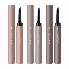 Eyebrow Pencil Set - Slanted tip, wild and natural hair-like tip, patented design, durable, stain-resistant, suitable for beginners and professionals (3 pieces), Caramel/Taupe/Dark Brown