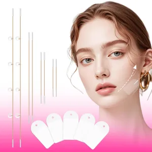 Face Lift Tape Invisible with String – 100 PCS Neck Tape Lifting Invisible for Instant Lifting Eye Brow Wrinkles, Ultra-Thin Facial Lifter, Facelift Stickers for Special Events & Makeup-Friendly Use