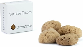 FacialCare Sea Sponges, for A Deep Down Facial Scrub. Exfoliating, Hypoallergenic, Zero Waste. Premium Quality Mediterranean Sea Sponges. (Cardboard Box, Natural Brown)