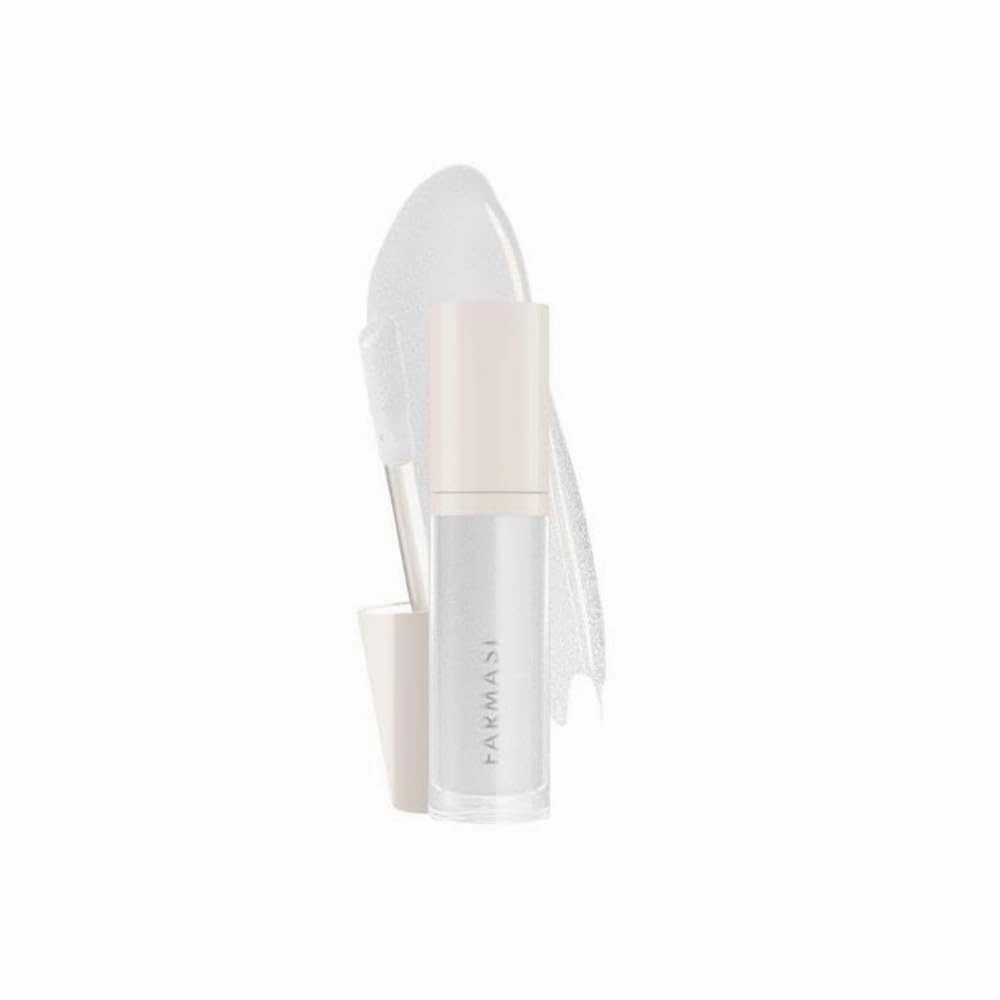 FARMASi Tinted Lip Plumper, Plumping Lip Gloss, Promoting Natural Circulation for Fuller, Younger Looking Lips, Hydrating, High-Shine, Volumizes, 0.2 fl.oz (00 Glass, 0.2)