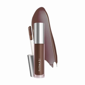 FARMASi Tinted Lip Plumper, Plumping Lip Gloss, Promoting Natural Circulation for Fuller, Younger Looking Lips, Hydrating, High-Shine, Volumizes, 0.2 fl.oz (04 Hot Chocolate, 0.2)