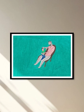 Father and kid in Jogi Art by Govind Bhai Bharthri