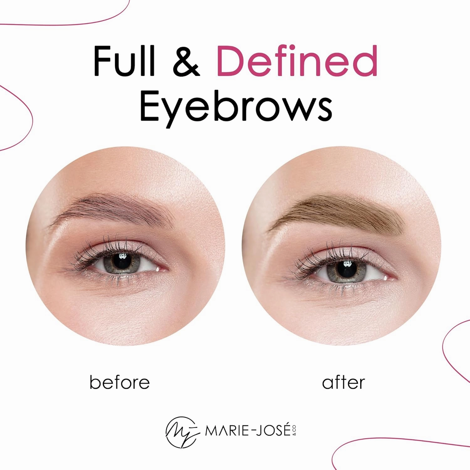 Fiber Eyebrow Gel, Waterproof & Smudge-Proof Eyebrow Tint Gel, Easy to Apply Tinted Brow Gel, Lightweight & Long-Lasting Brow Gel, Vegan Brow Tint Formula, 7 ml, Blonde - Marie-José & Co
